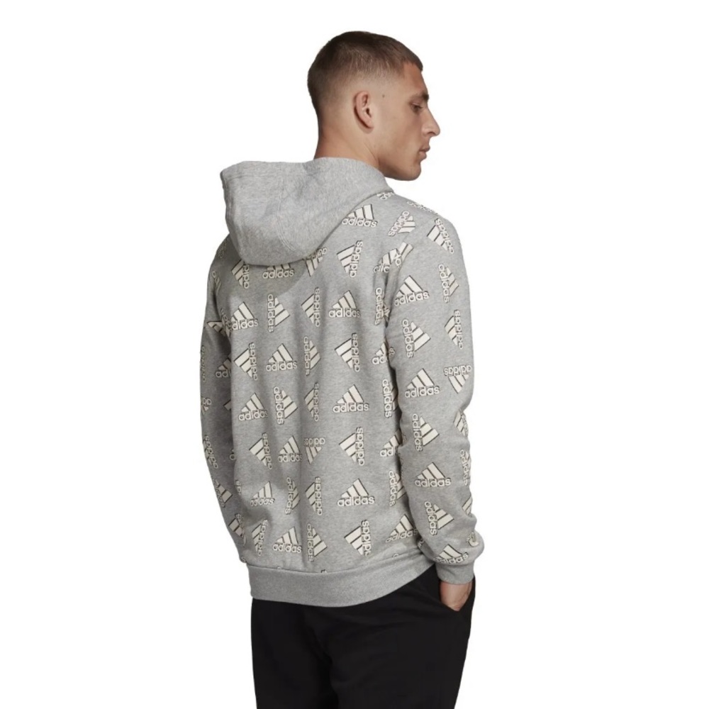 Adidas Mens Small Hoodie Sweatshirt Pullover Crewneck Gray NWT